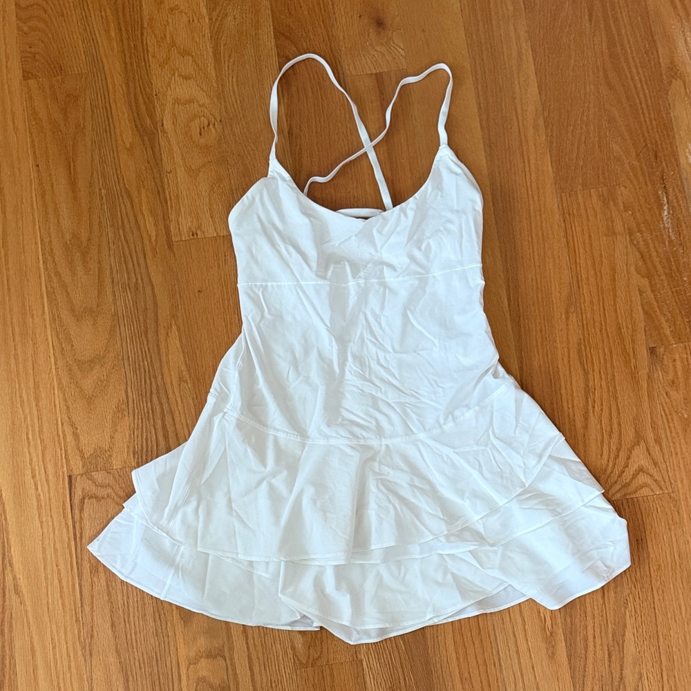 Aerie White Layered Dress with shorts